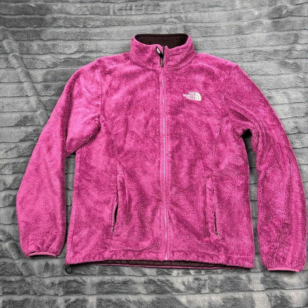 The North Face Osito Fleece Jacket Womens M Pink Full Zip High Pile Soft 9903
